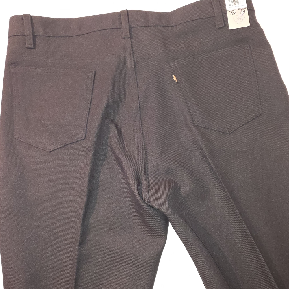 NWT Vntg 90s Black Label Levi's Dacron Pants, Made In USA. 42x34
